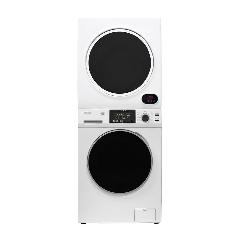 Equator Premium Stackable 15-lb. Washer + 3.5 cu.ft. Vented Digi Dryer, 110V, White image number 1
