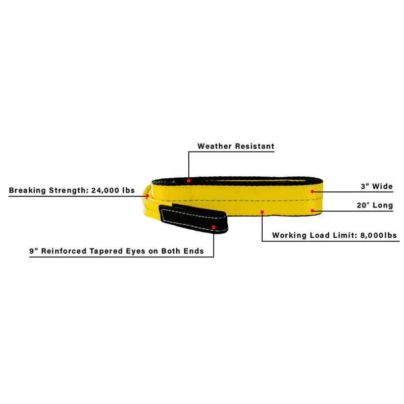 BulletProof Heavy-Duty 3" Tow Strap image number 4