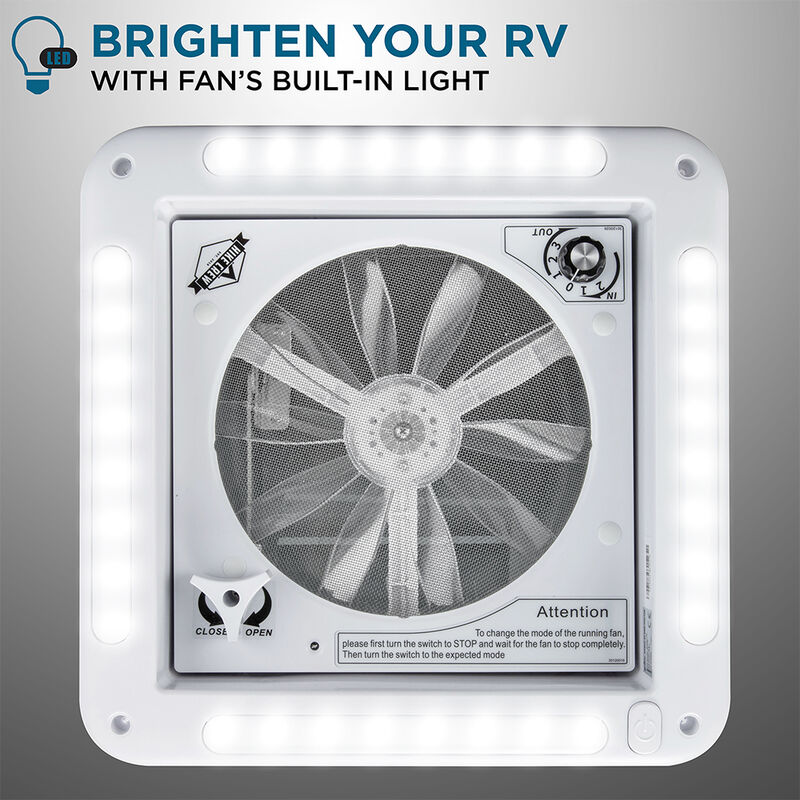 11" Hike Crew Roof Vent Fan, Basic WL image number 5