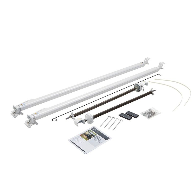 Lippert Solera Classic Universal RV Awning Arms and Hardware Kit, 81"-96" Tall, White image number 1