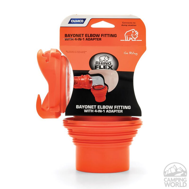 Camco RhinoFLEX Elbow & 4-in-1 Adapter with Swivel Bayonet Fitting image number 4
