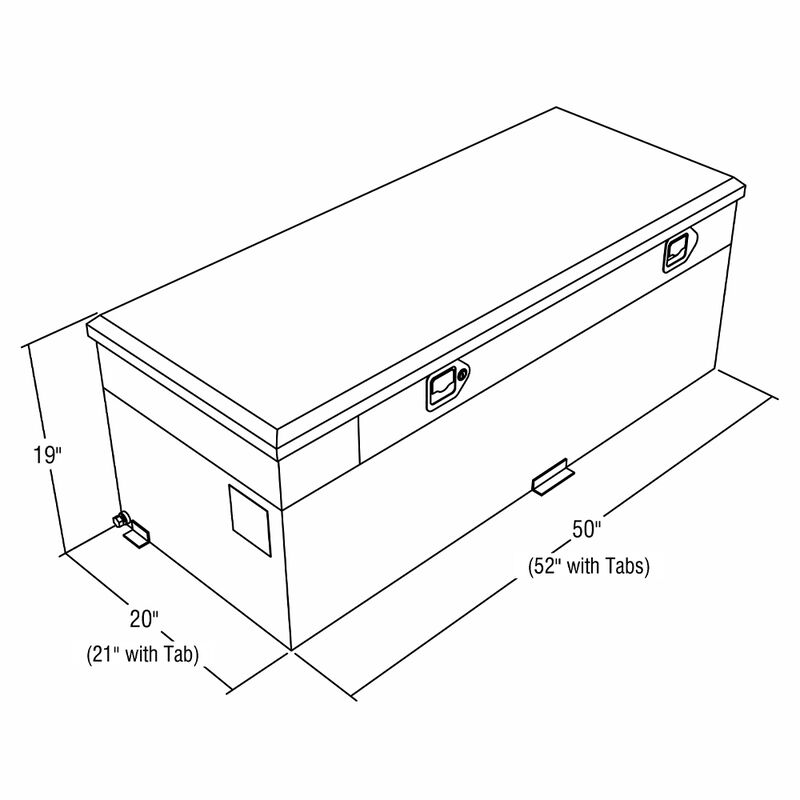 Black Powder Coat Auxiliary Fuel & Tool Tanks, 51 Gallon Combo Fuel & Tool image number 3