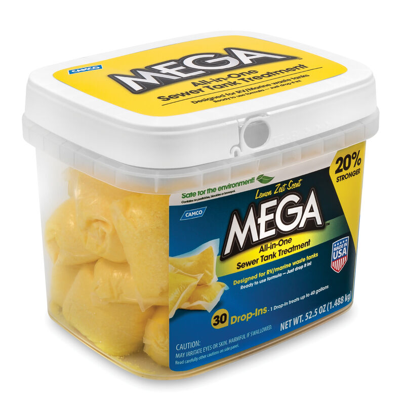 Camco Mega All-In-One Sewer Tank Treatment, 30-pack, Lemon Zest  image number 2