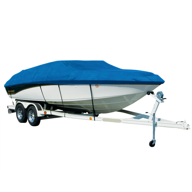 Covermate Sharkskin Plus Exact-Fit Cover for Cajun Fishmaster 2300  Fishmaster 2300 W/Port Troll Mtr O/B. Blue image number 1