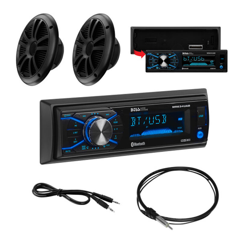 Boss Audio Marine AM/FM Receiver with Bluetooth and Speakers image number 3