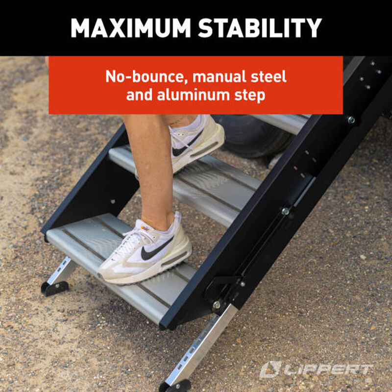 Lippert SolidStep 4.0 Premium RV Steps for 30" Doorway, Quad Step with Lift Assist image number 6