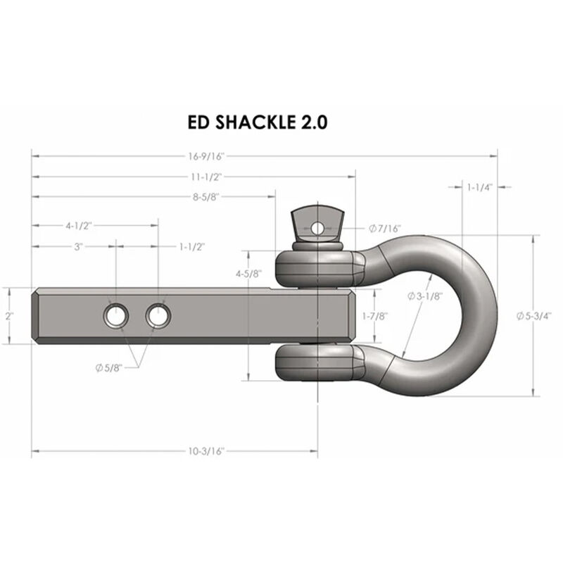 BulletProof Hitches 2.0" Extreme Duty Receiver Shackle image number 12