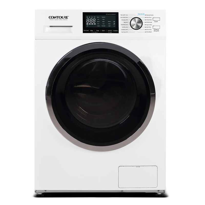 CONTOURE 24" 2.7 cu.ft. High-Efficiency Stackable Front-Load Washer, White image number 1