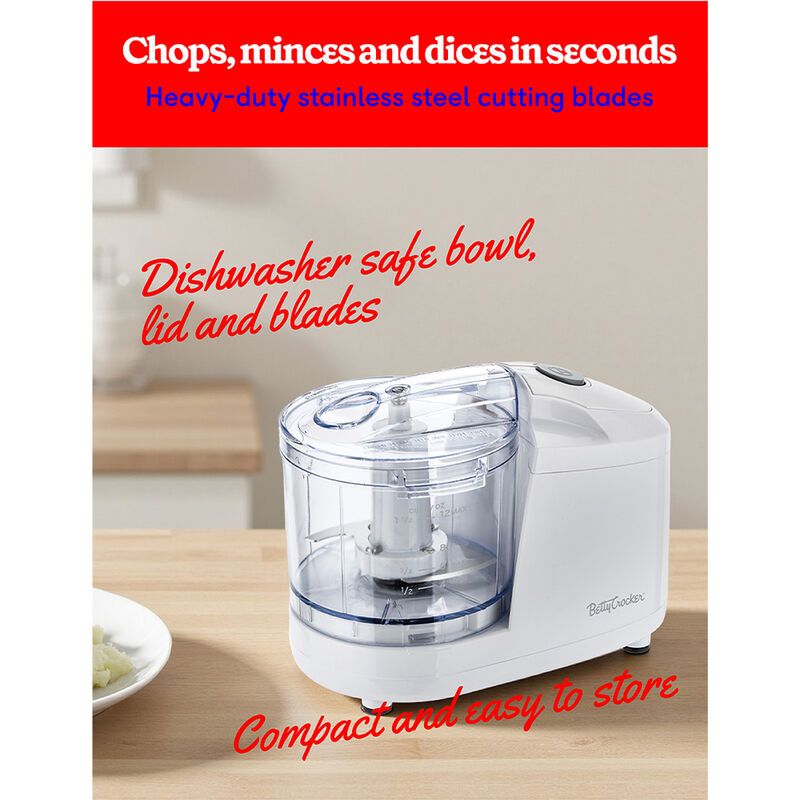 Betty Crocker 2-Piece Kitchen Appliance Combo Set with Hand Mixer and Vegetable Chopper image number 7