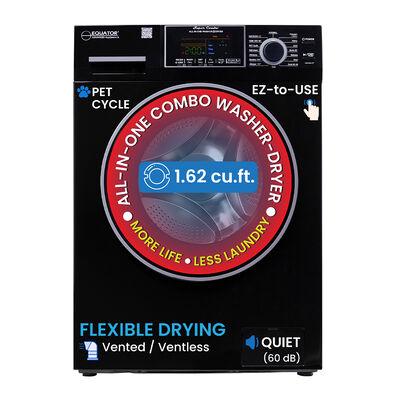 Equator 15-lb. All-in-One Combo Washer Dryer, Black