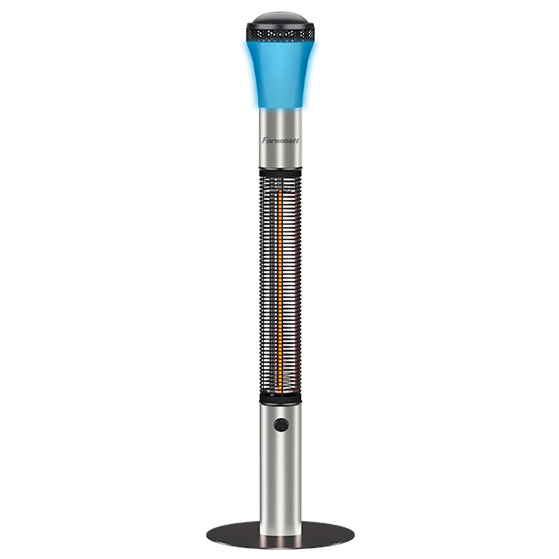 Epsilon 68&rdquo; Electric Infrared Tower Heater with Bluetooth, Silver image number 1