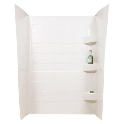 ABS Shower Walls, 24&rdquo; x 32&rdquo; x 66&rdquo;, Parchment