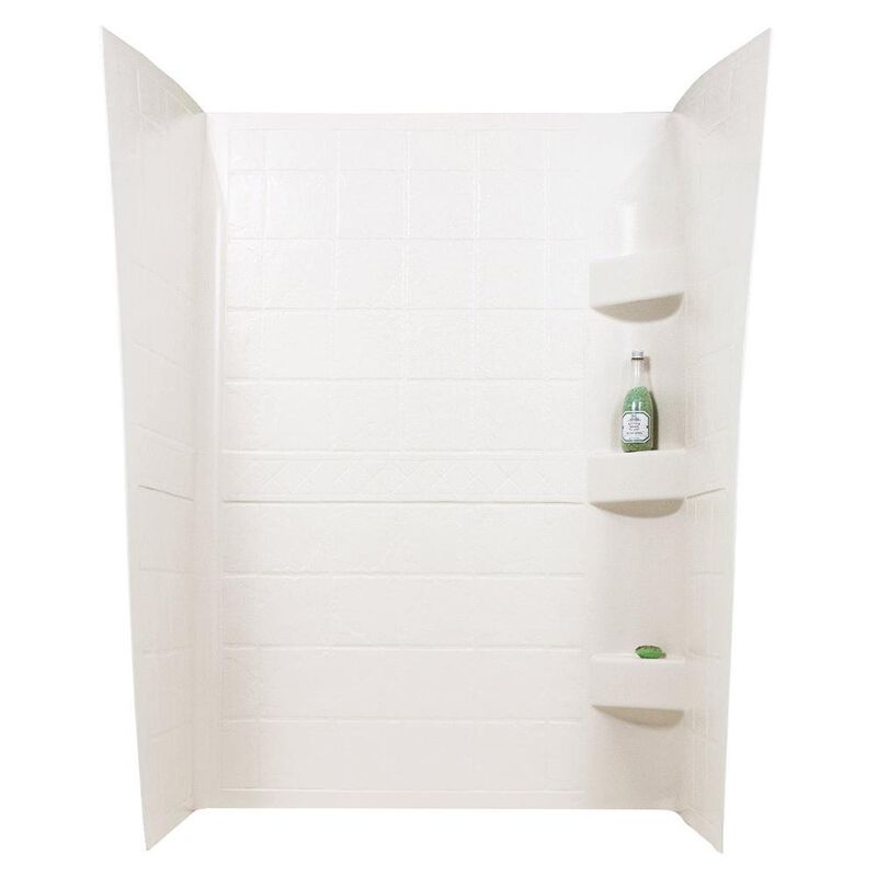 ABS Shower Walls, 24&rdquo; x 32&rdquo; x 66&rdquo;, Parchment image number 1