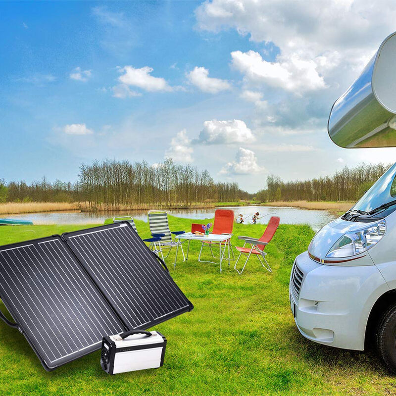 ACOPOWER All Black 100W Lightweight Mono Foldable Solar Suitcase image number 8