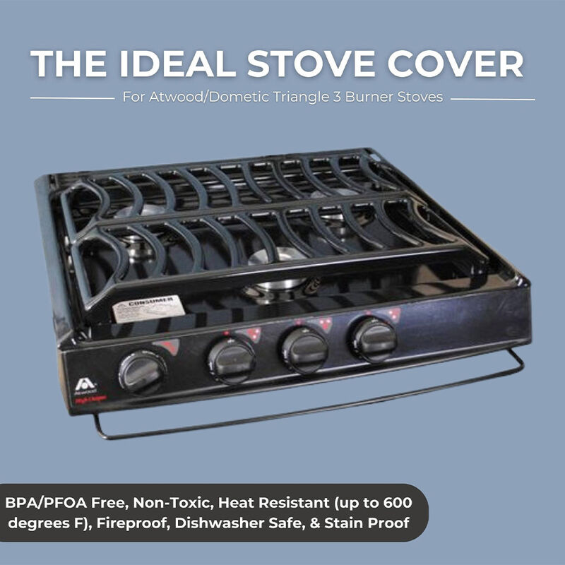 Stove Wrap Stove Top and Oven Protector, Precut to Fit Dometic and Atwood Triangle 3-Burner Stoves image number 2