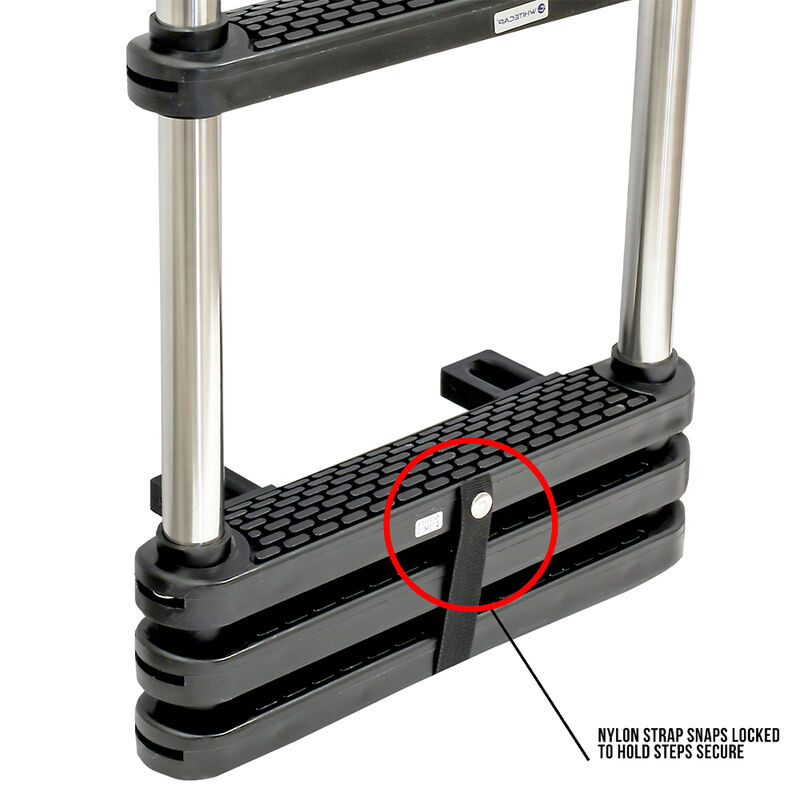 Whitecap Telescoping Stainless Steel 4-Step Pontoon Ladder image number 5