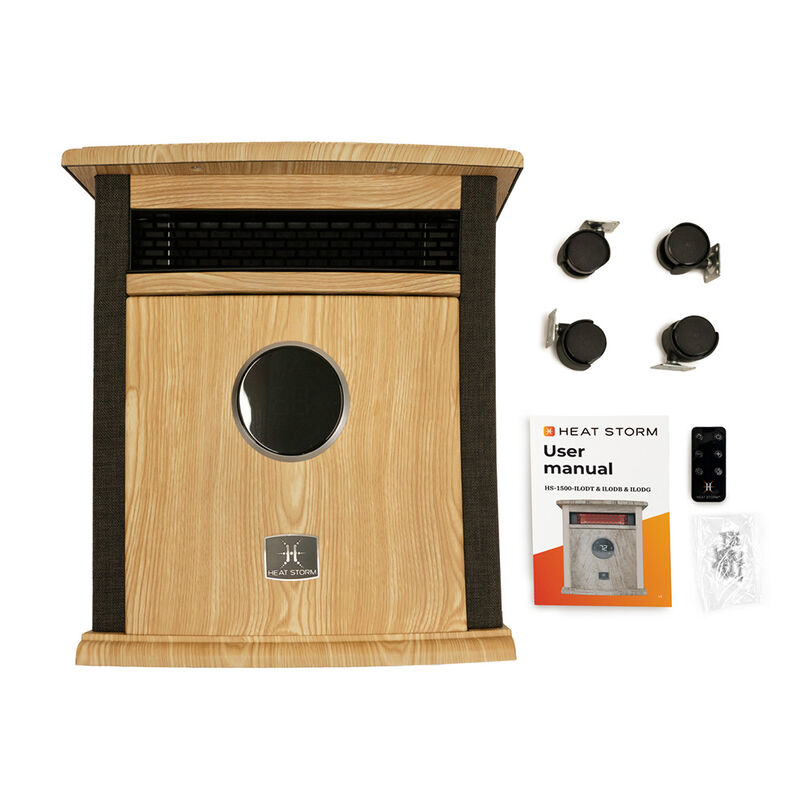 Heat Storm A-1500-ILODB 1500-Watt Deluxe Signature Design Cabinet Heater, Black image number 8