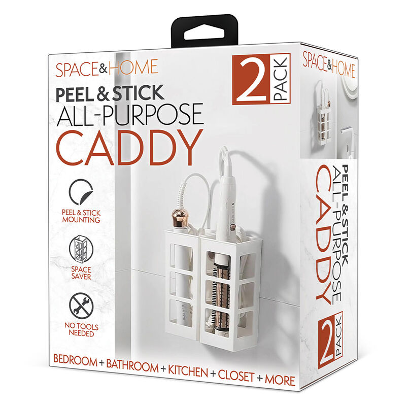 Space and Home Peel-and-Stick All-Purpose Caddy, 2-Pack image number 1
