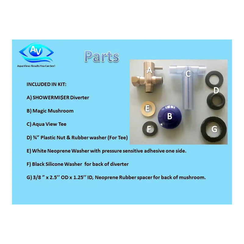 Aqua View ShowerMiser Mushroom SMCM02, Chrome image number 10