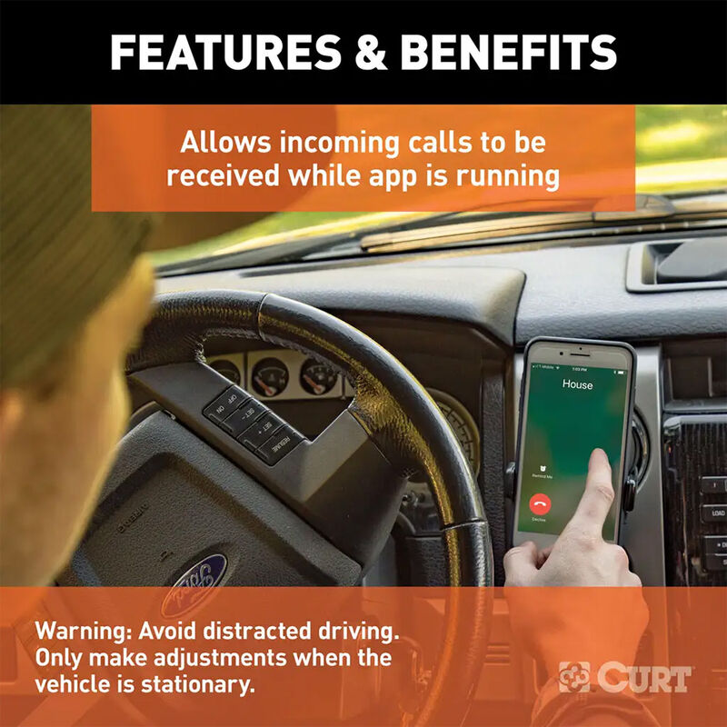 Curt Echo Mobile Bluetooth Electric Trailer Brake Controller, Wireless image number 13