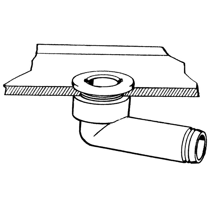 T-H Marine Chrome-Plated 90&deg; Thru-Hull, 1-1/2" image number 2