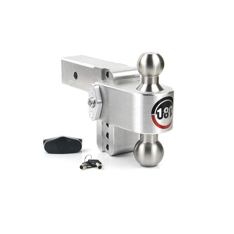 Weigh Safe 180 Hitch - Drop Hitch w/SS Combo Ball -  4" Drop for 2.5" Shank image number 1