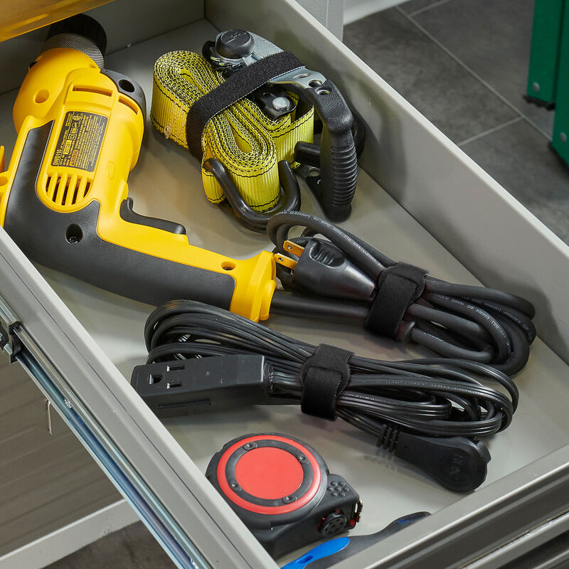 Wrap-It Self-Gripping Cable Ties, Black, Assorted 20-Pack image number 4