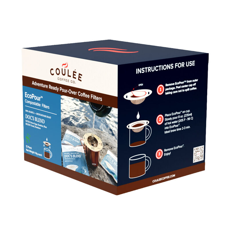Coulee Doc's Blend Coffee, 10 Pre-Filled EcoPour Filters image number 4