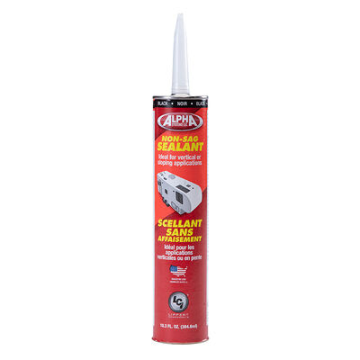 Alpha Systems Non-Sag Sealant, Black, 10.3-oz. Tube