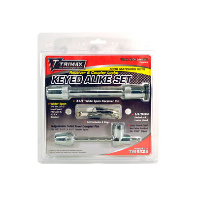 Trimax TM5123 Keyed Alike Receiver and Universal Coupler Lock Set