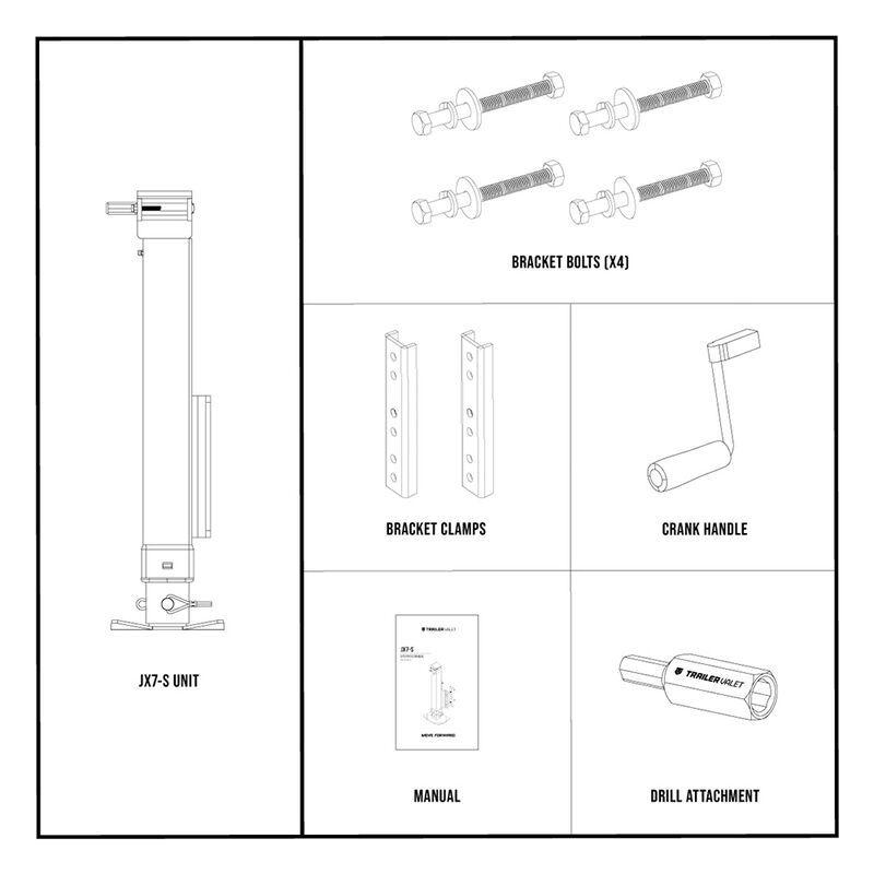 Trailer Valet 7,000 lbs Side Mount Bracket Drill Jack image number 4