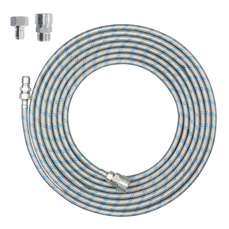 Blu Technology 25ft Universal Stainless Steel Hose w/ Quick Connects image number 1