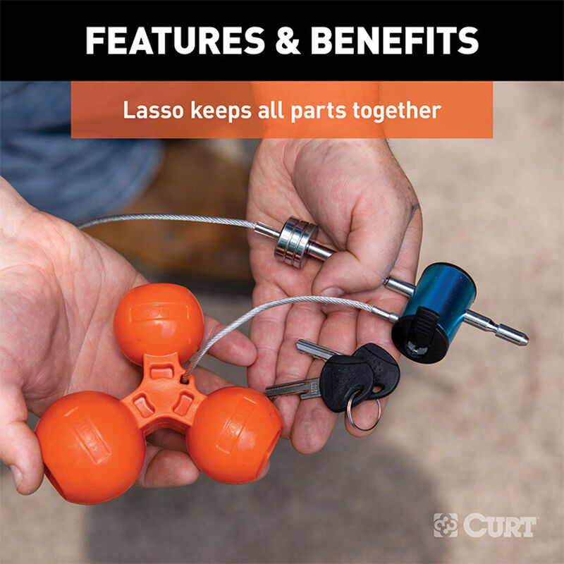 CURT Universal Tri-Ball Trailer Coupler Lock image number 4