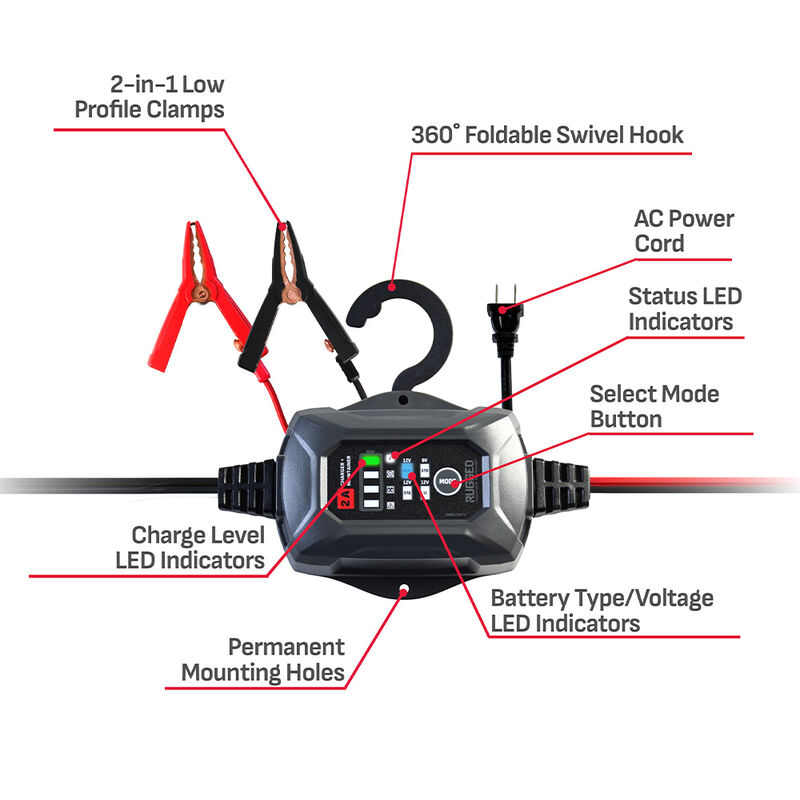 Schumacher SC1678 2A 12V Battery Charger and Maintainer image number 8