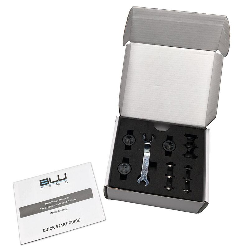 BLU Tire Pressure & Temperature Monitoring System, External 1-100psi, Set of 3 image number 1