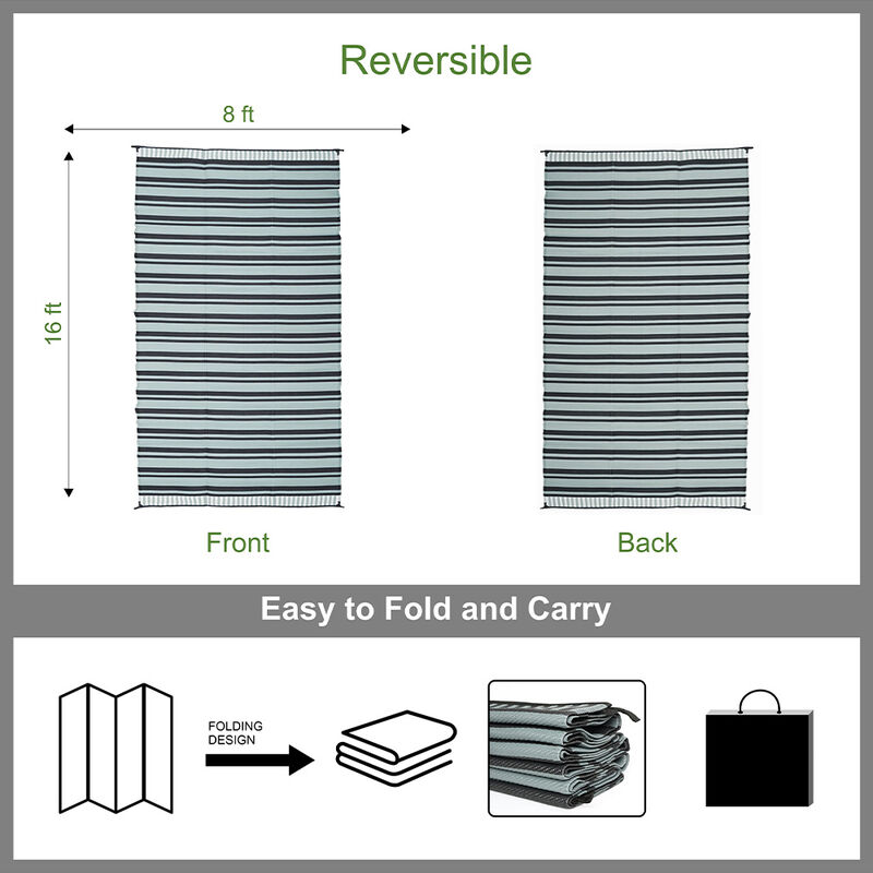 Venture Forward RV Patio Mat w/ Carry Bag, Stripe image number 18