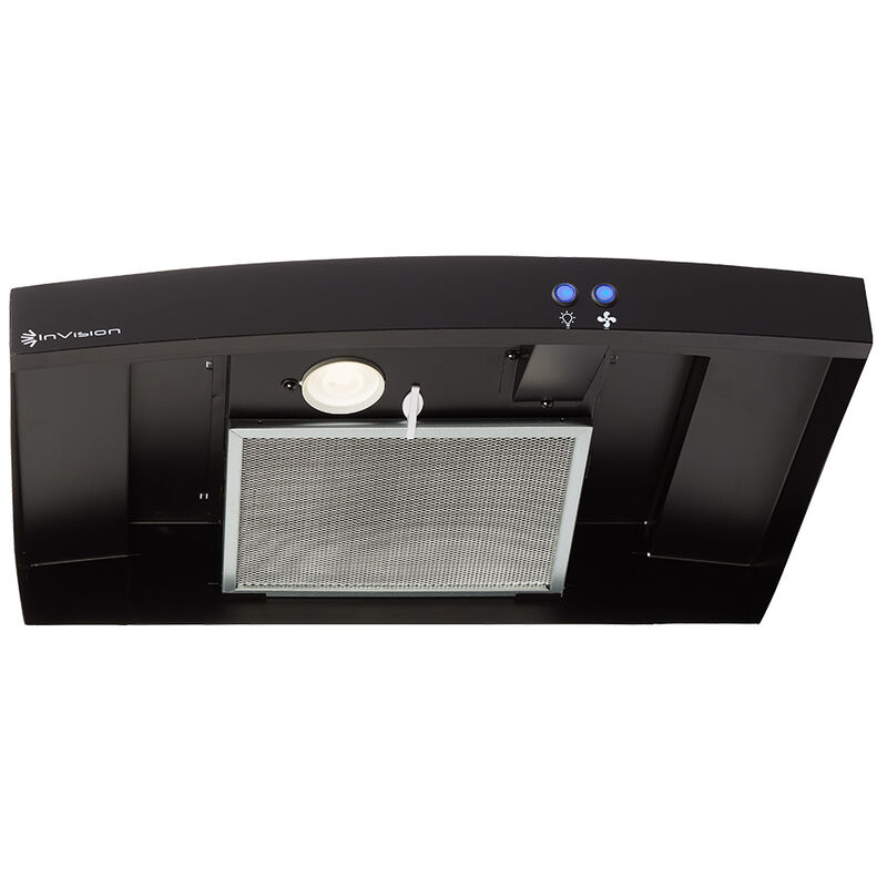 InVision Vented RV Range Hood, Black Front image number 1