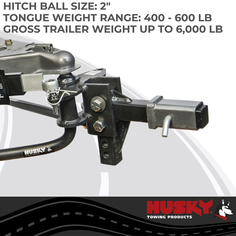 Husky Round Bar Weight Distribution Hitch With Sway Control, 6K, 2" Ball image number 6