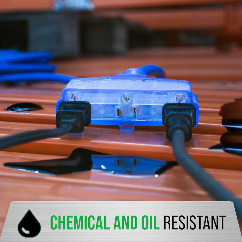 DuroMax 50Ft Triple Tap Blue Light Extension Cord image number 11