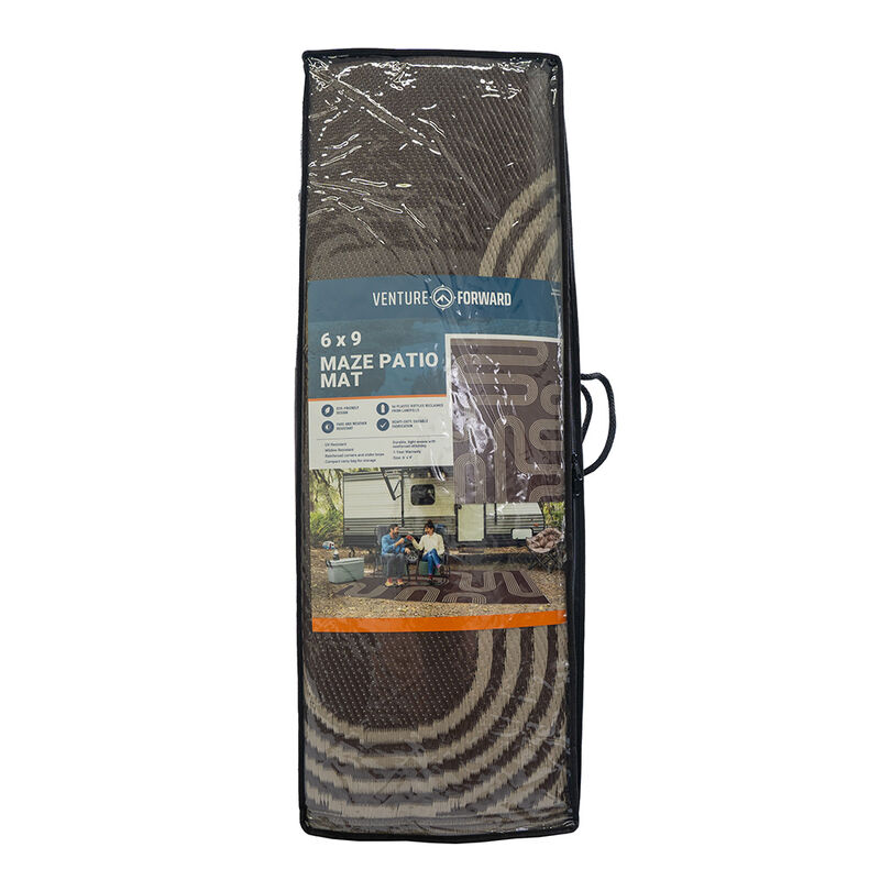 Venture Forward Reversible RV Patio Mat w/ Carry Bag, Modern Maze image number 2