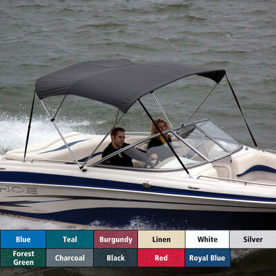 Shademate Bimini Top Polyester Fabric and Boot Only, 3-Bow 6'L, 36"H, 85"-90"W