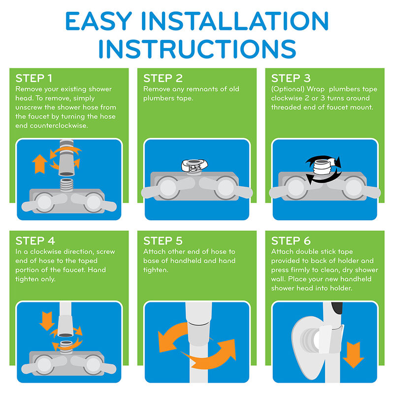 Oxygenics Fury RV Handheld Shower Head Kit, White image number 8