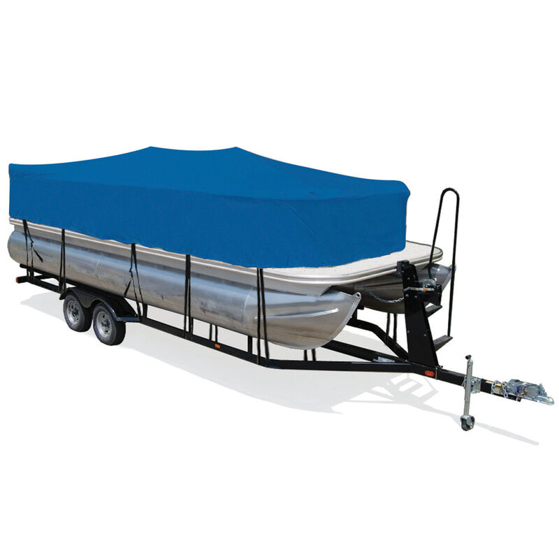 Trailerite Hot Shot Cover for Trailerite Pontoon Playpen Boat Cover, Pacific Blue (24'1" - 25'0" Cl X 102" B) image number 1