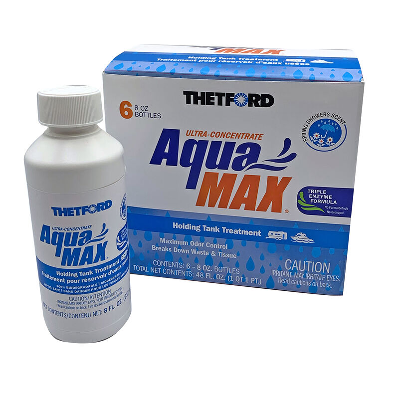 Thetford AquaMax Holding Tank Treatment, Spring Showers Scent, 6-Pack of 8-oz. Bottles image number 1