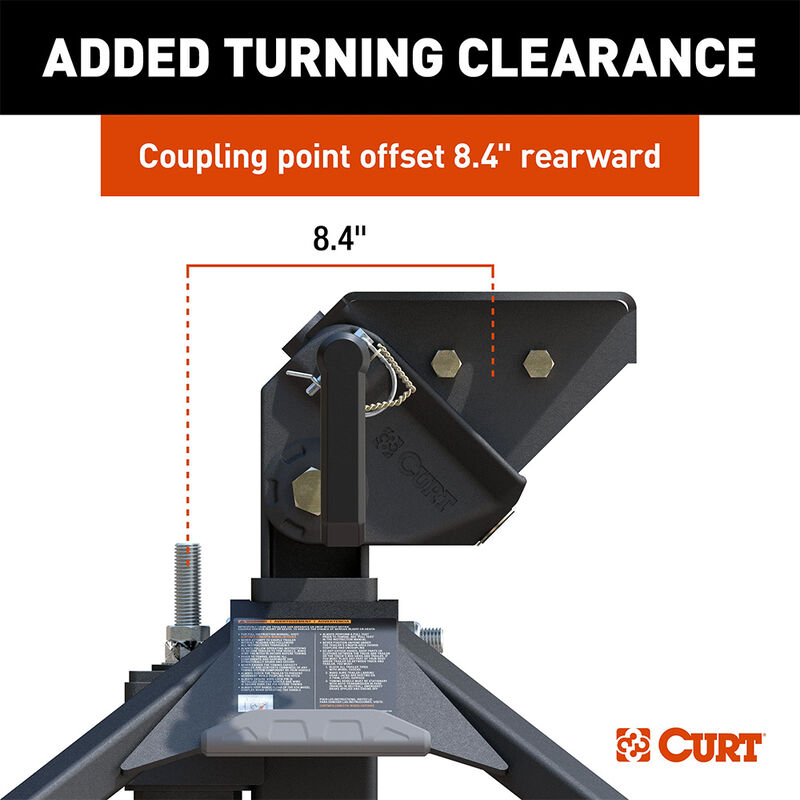 Curt 16602 Crosswing Lightweight 5th Wheel Hitch for Gooseneck Hitch, 20K image number 8