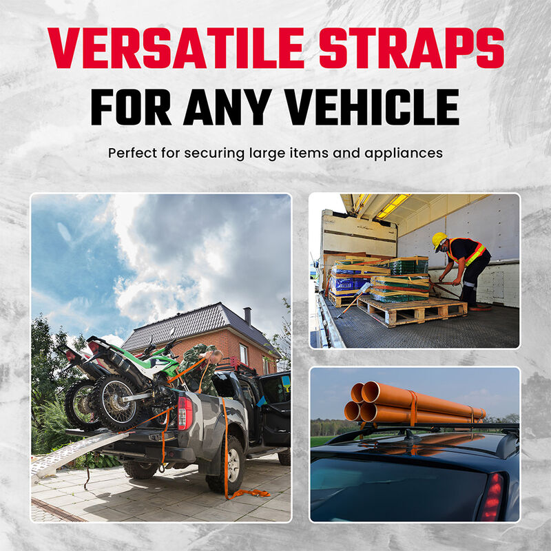 NASCAR Ratchet Tie-Down Straps, 4-Pack image number 3