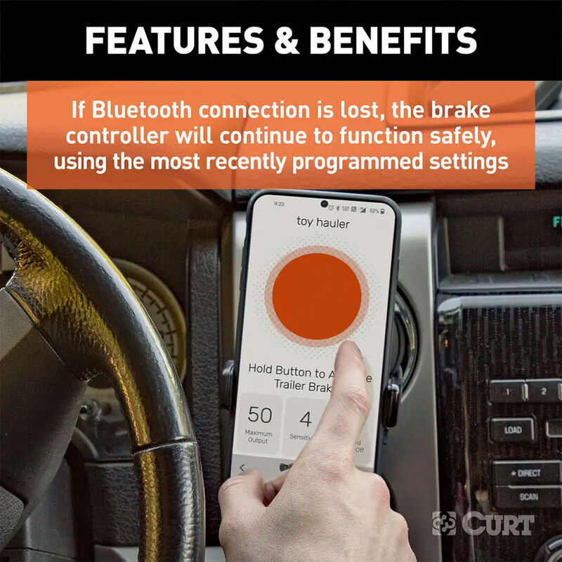 Curt Echo Mobile Bluetooth Electric Trailer Brake Controller, Wireless image number 7