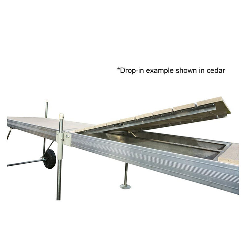 Tommy Docks 16' Platform-Style Aluminum Frame With Cedar Decking Complete Dock Package image number 4