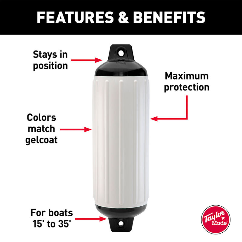 Taylor Made Super Gard Boat Fender, 5.5" dia. x 20"L image number 3