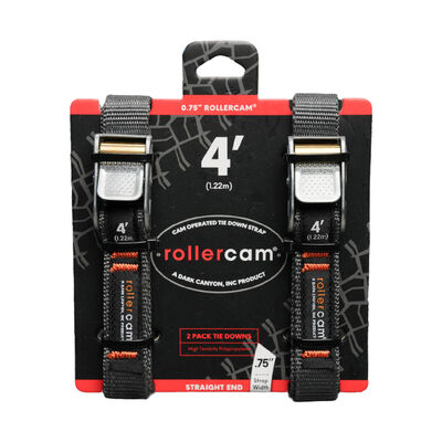 Rollercam Straight End 0.75" Wide Tie-Downs, 4' Long, Set of 2